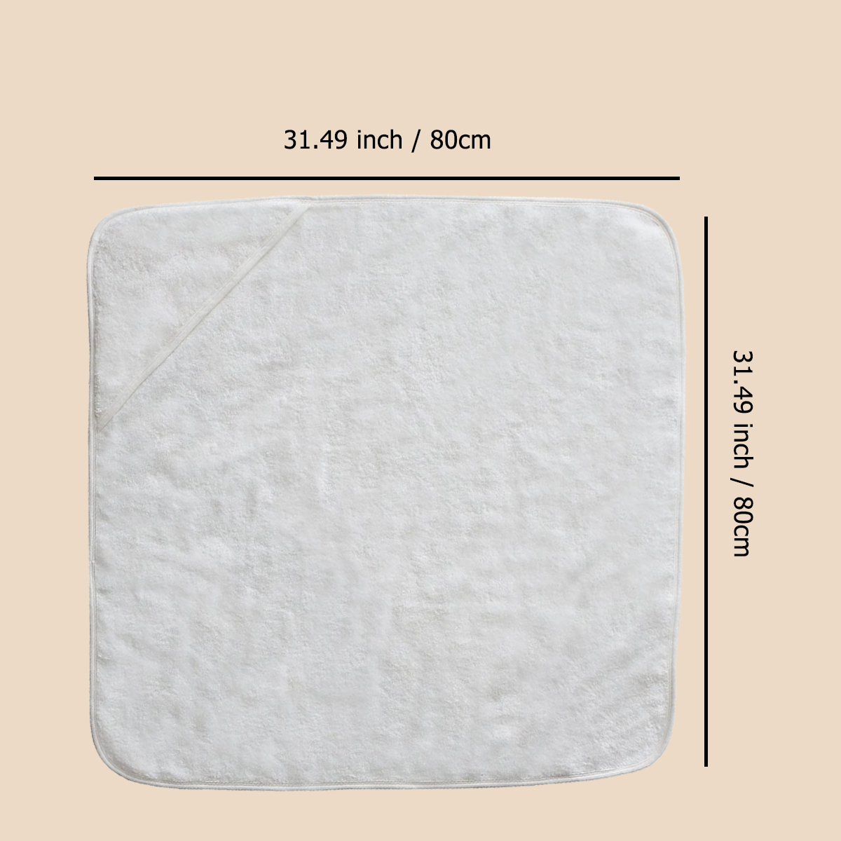 Comfortable & Durable Hooded Towel Set for Babies Ideal Sized at 31.5x31.5 inches in Neutral Colors