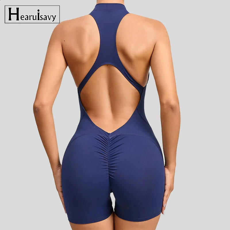Short Sports Jumpsuit Sleeveless Gym Set Women Yoga Clothes Rompers Workout One-piece Suit Female Outdoor Recreation Bodysuits 240914