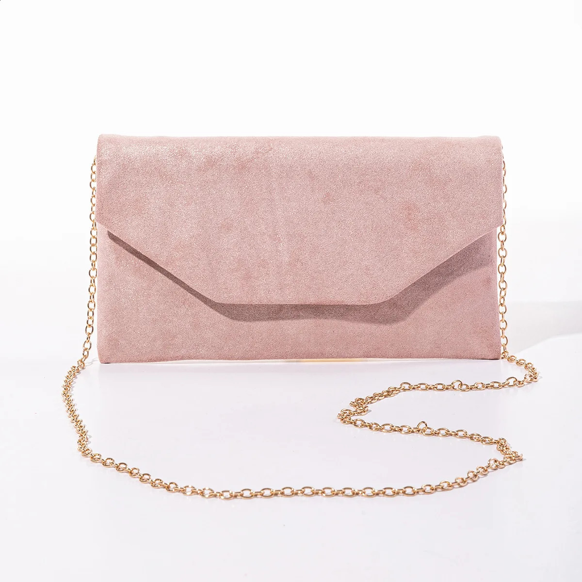 Womens Suede Clutch Handbag Chain Shoulder Bag Envelope Womens Evening Bag Mini Wallet Direct 240923