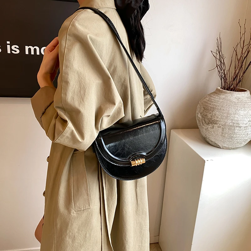 Classic Burgundy Women Crossbody Bag Vintage Solid TLXT Color Flap Bag Designer Shoulder Bags Female Daily Commuter