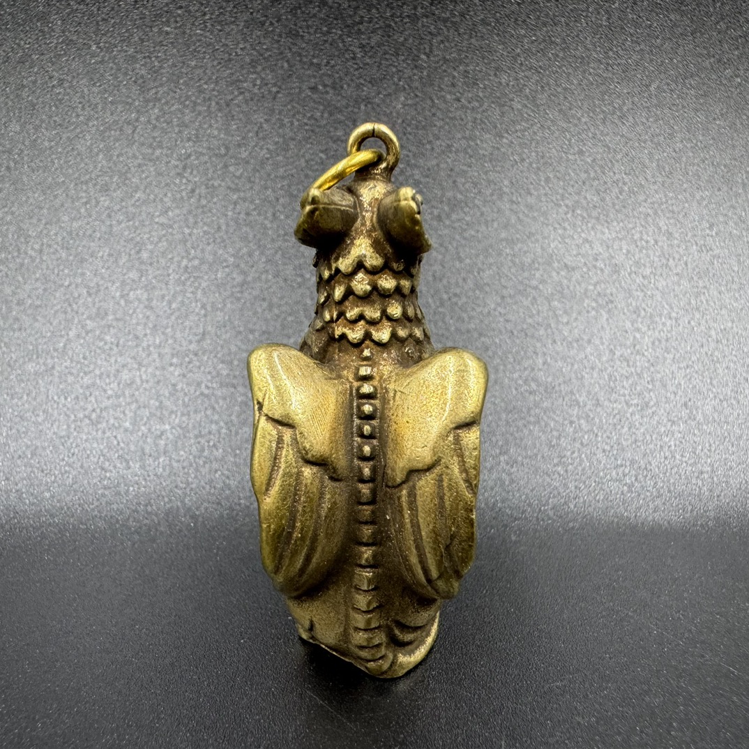 New Brass Bird Beak Tengu Lanyard Pendant Keychain Accessories Solid metal bird with long beak