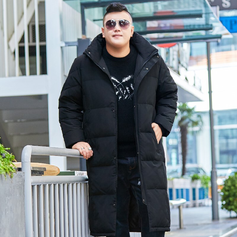 foreign trade winter men's overweight plus plus plus plus size same style as chinese opera star cold proof extended over the knee down jacket jac