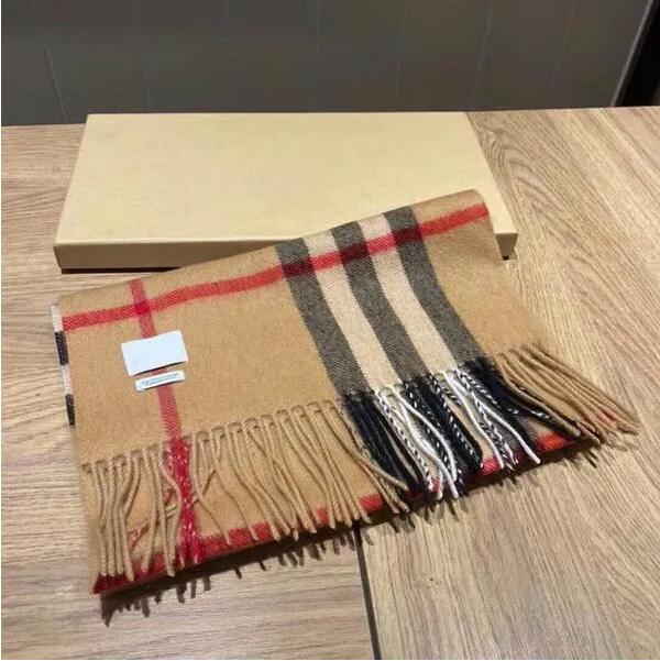 2024 Classic Plaid Women Man Designer Scarf 100% Cashmere Scarves For Winter Warm Womens and mens Long Wraps Size 180x30cm a1326