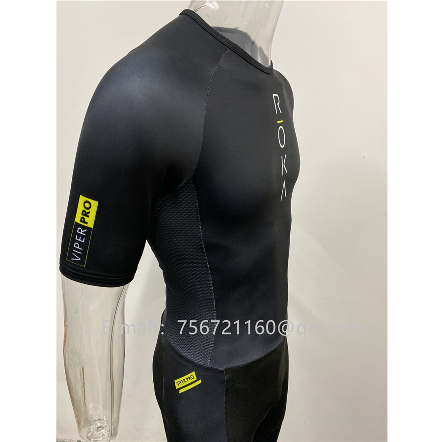 ROKA Triathlon Suit Men Short Sleeve Cycg Jersey Jumpsuit Summer Tights Bicycle Clothing Mono Ciclismo Hombre Ropa Aquinho