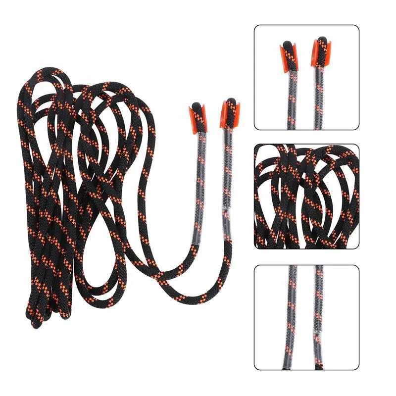 1Pcs 8mm thick tree rock climbing safety sling rope climbing rope outdoor sports equipment (black and orange 5 meters) CL240926