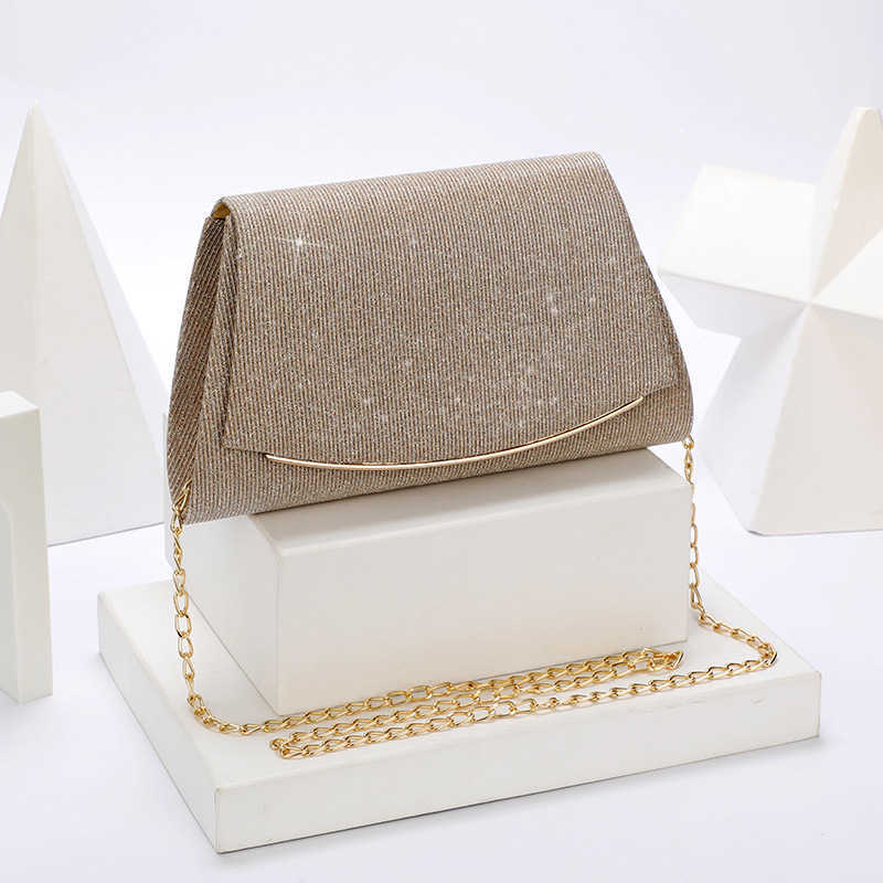 Clutch Bag New Hand Bag Pure Color Designer Bag Simple Party Reflective Shiny Pu One Shoulder Slanting Womens Evening Bag 240920