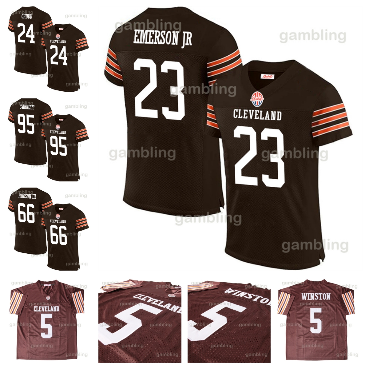 95 Myles 24 Nicc Jerseys Custom Chub Brows David Njku Deshaun Waton Amari Coper Dustin Hopkns American Game Football Jersey