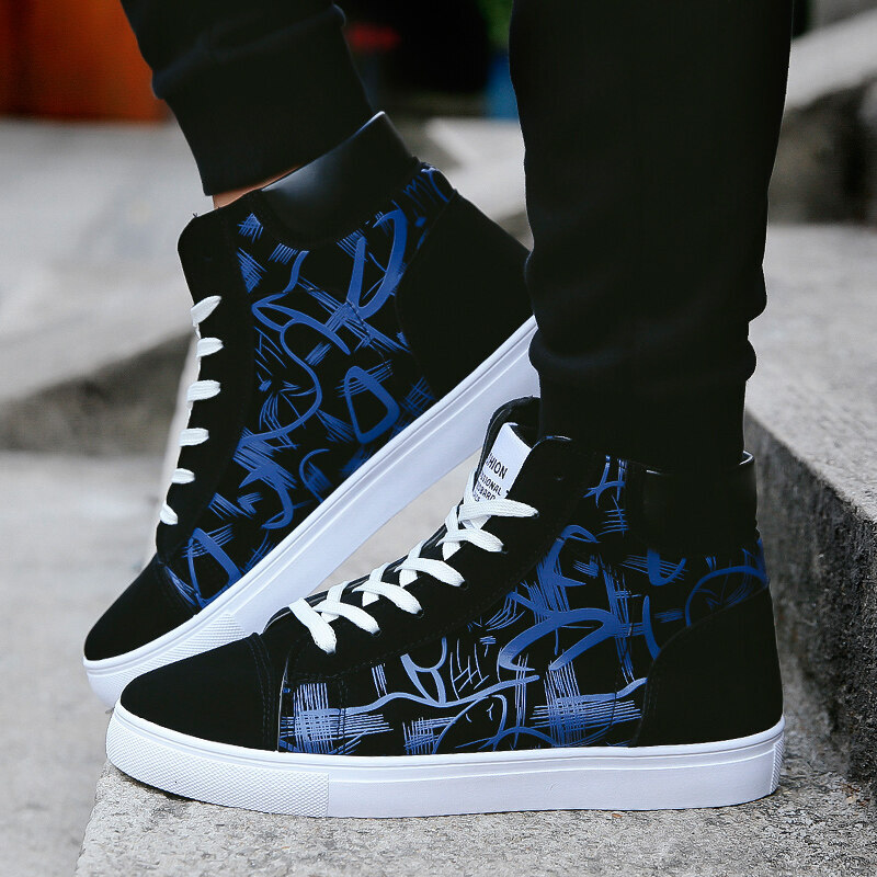 2024 Four Seasons Casual High Top Sports Fashionable and Comfortable Men's 39-44 White, Blue, Black, Red Designer Shoes