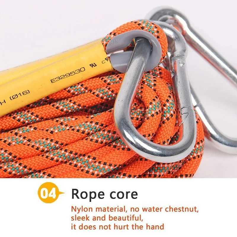 10m-50m outdoor climbing rope 8mm 13 core fire escape safety inflatable tactical training camping accessories CL240926