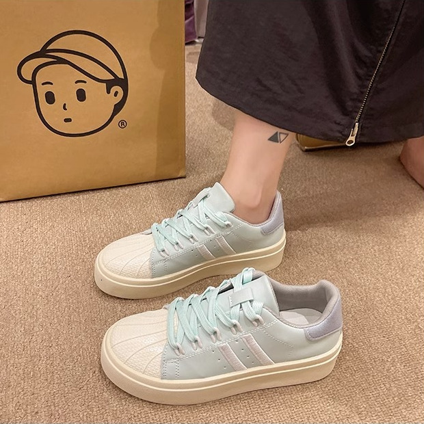 Ddmybear Beike Head Cream White For Women In Spring 2024, New Thick Bottom Versatile Sports Leisure Board Shoes, Small And Trendy Shoes Chinese Brand 