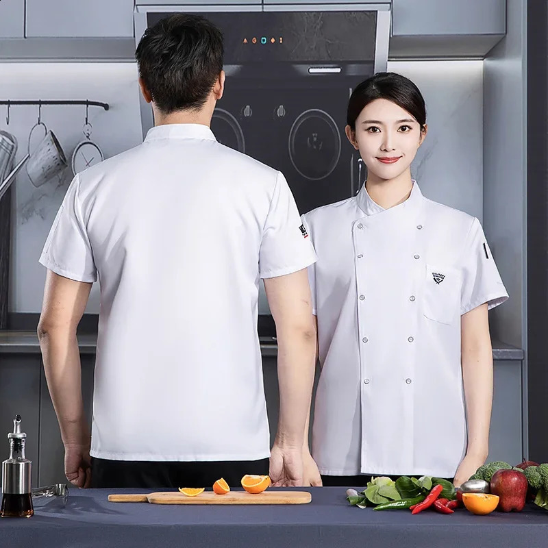 Male and female chef uniforms catering restaurant chef jackets cooking workwear coffee shop waiter uniforms 240926 - view 6