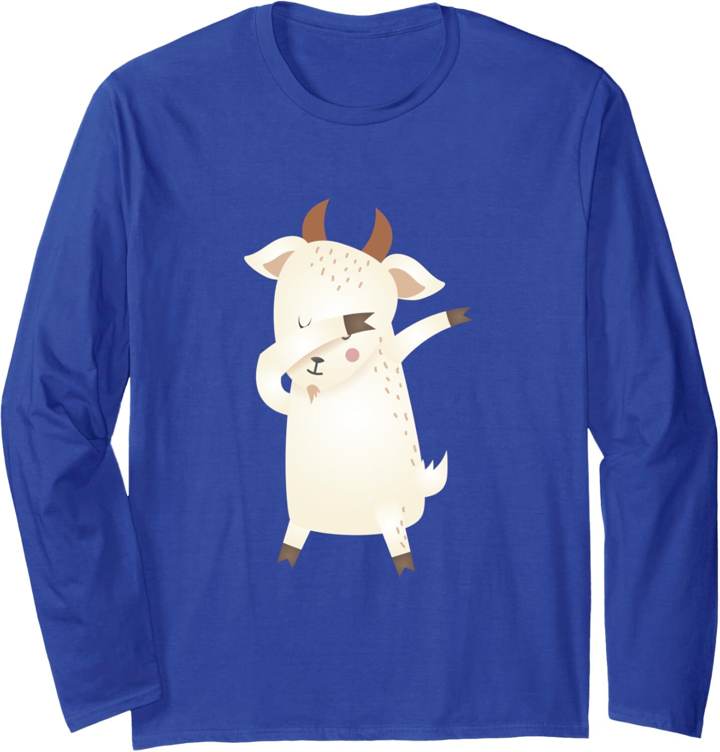 Long Sleeve Shirts for Men sweatshirt Cute Goat Dabbing Goat Lover Animal Fun Gift Long Sleeve Streetwear Casual tops clothes