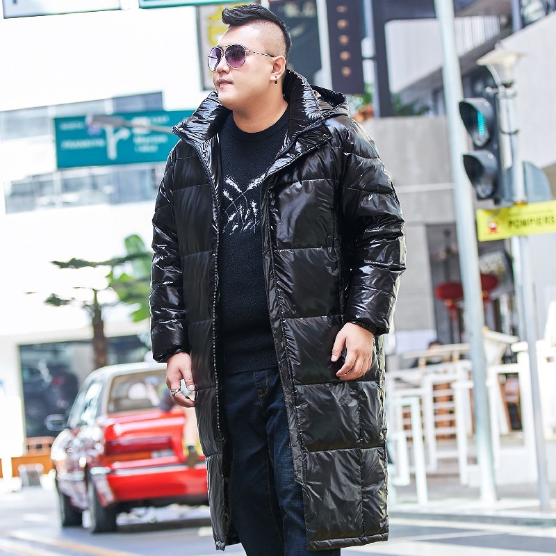 foreign trade winter men's overweight plus plus plus plus size same style as chinese opera star cold proof extended over the knee down jacket jac