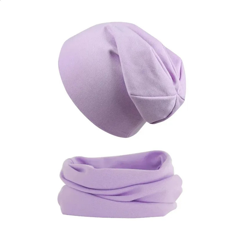 2 baby hat scarf sets for boys and girls hiphop hats autumn soft elastic beanie cotton born warm accessories 240925