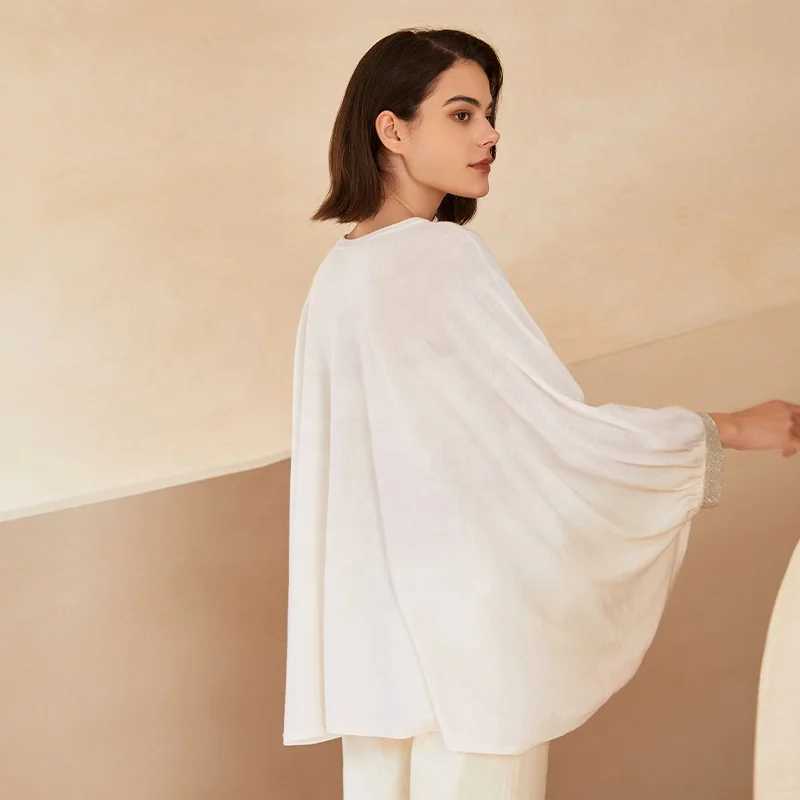 BC-328 oversized clothing 3/80Nm 100% Merino wool batwing sleeve sweater womens loose plus size knitted jumper sweater W240925