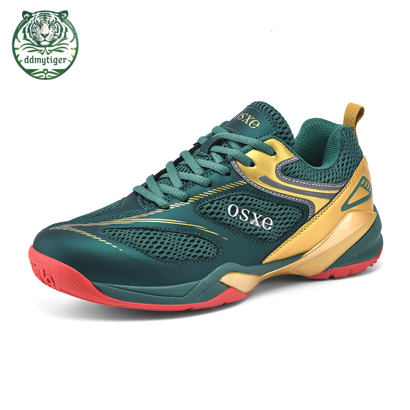 ddmytiger Badminton men's outdoor mesh breathable table tennis MD soft sole non slip rubber training sports shoes A