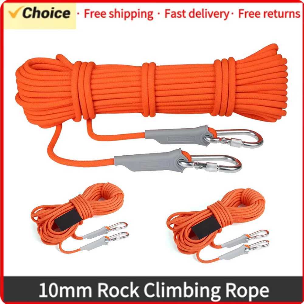 10mm Climbing Rope 20M/30M Outdoor Static Climbing Rope Fire Rescue Safety Escape Climbing Emergency Rope CL240926