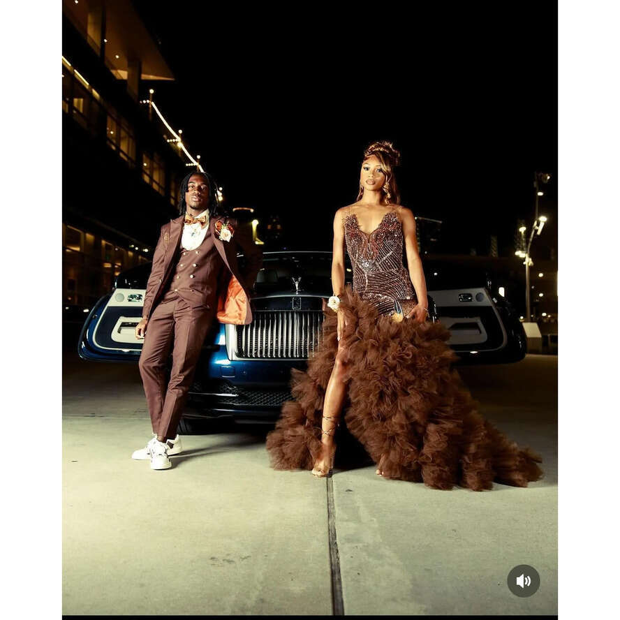 Brown Prom Stunning Mermaid Dress Black Sheer Jewel Neck Beaded Crystal Evening Elegant Tiered Ruched Skirt Split African Formal Dresses For Women 021