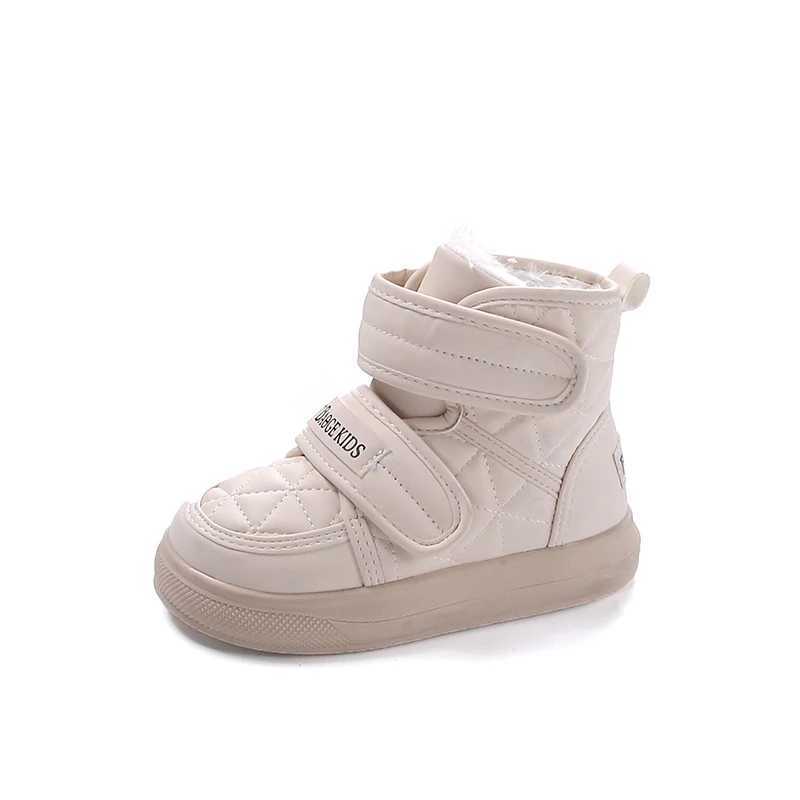 Boots Simple Children Classic Snow Boot Fashion Thick Bottom Girl Winter Boots Warm Fluffy Kids Outdoor Boys Causal Cotton Ankle Boots Q240925