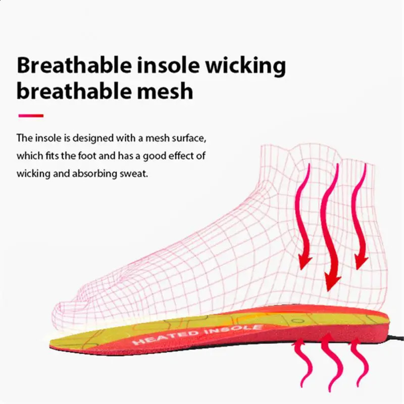 Winter heating pad 3900mAh electric battery heating pad shoe insert 240925