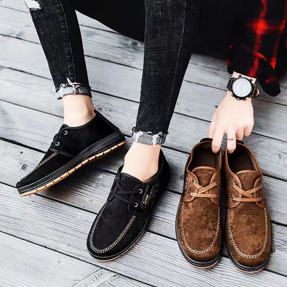 2025 Designer New Fashionable Men's Suede Shoes Shoes Kasut Guys Walking And Running Sports