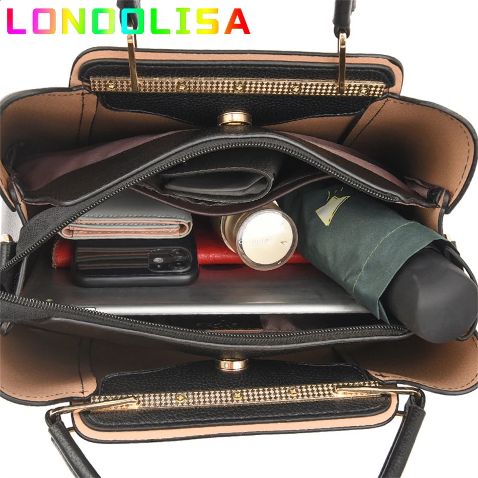 soft leather handbag for women er 3-layer shoulder cross body Sac womens large capacity shopping messenger handbag 240923
