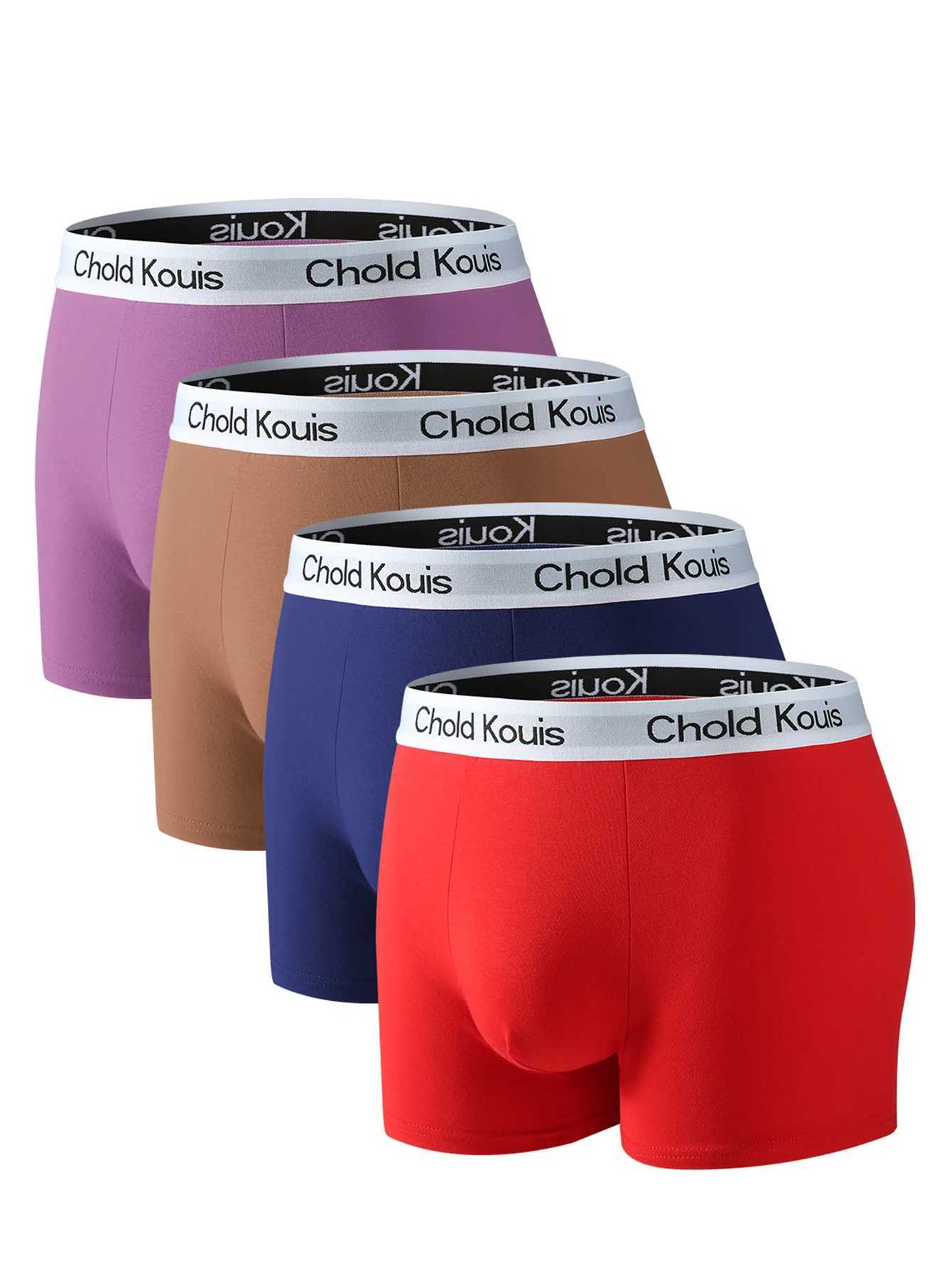 4 pieces of mens underwear loose soft and breathable daily casual sports boxer underwear simple and high-quality mens boxer underwear W240925