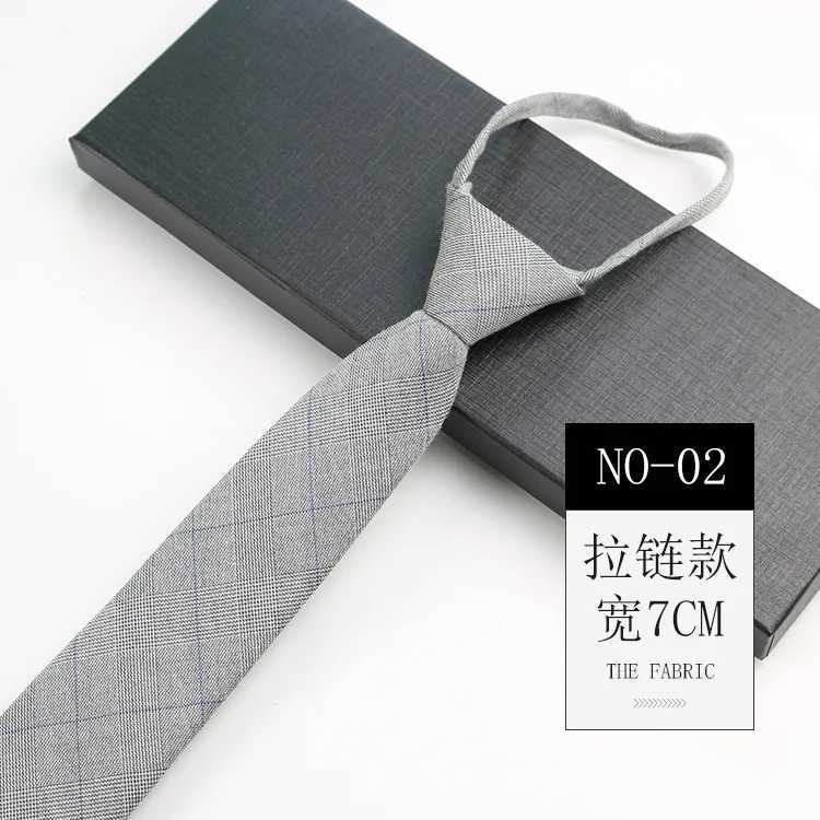 Classic British style pure cotton self-adhesive tie and zipper tie suitable for mens business wedding party set accessories Y240925