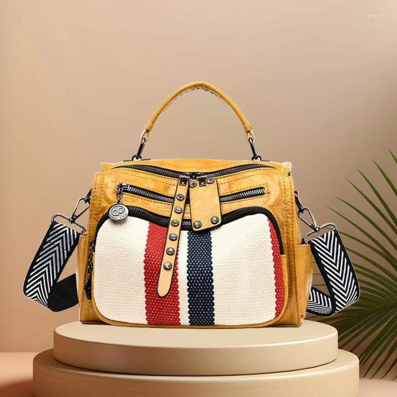 Shoulder Bags CFUN YA Fashion Backpack For Women Multi-Pockets Teen Girls Crossbody Bag Female Handbag Travel Bagpack 2024 d823 4