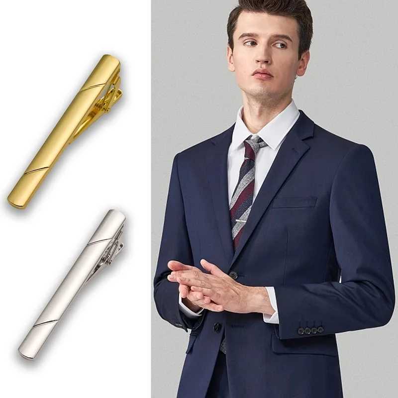 5.8x0.6cm mens tie clip sturdy mens tie kit simple bar buckle LD01 Y240925