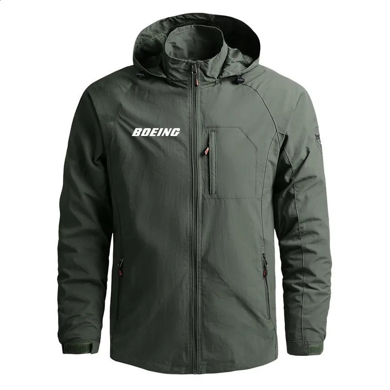 Flight Aviation Outerwear Boeing Casual Hooded Windbreakers Lightweight Pilots Men Jackets Coats 240924