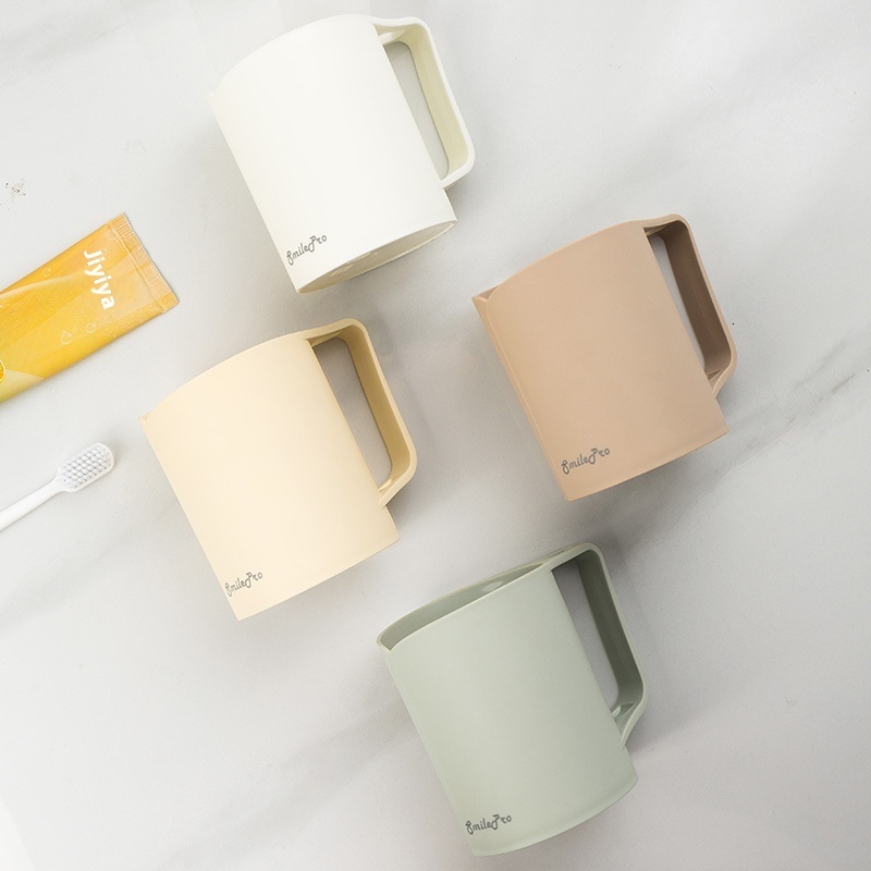 Elegant Couple's Toothbrush Cup with Handle - Home Simplicity for Adults and Kids