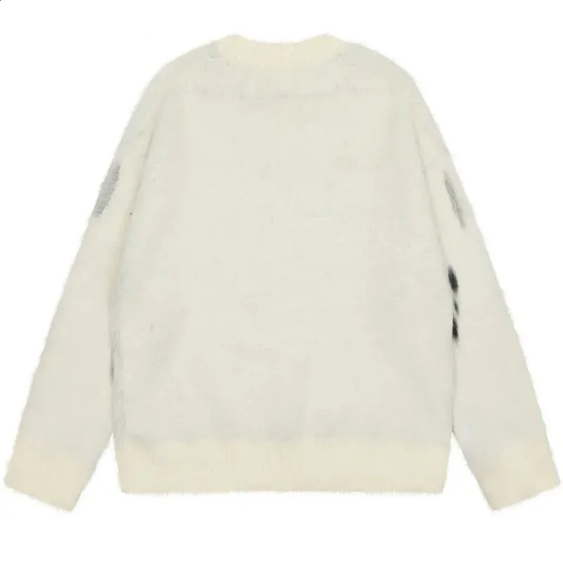 Aelfric Eden Harajuku Cat Sweater Y2K Hip Hop Knitted Fluffy Cat Jumper Street Clothing Mens Casual Loose Punk Gothic Pullup Top 240924