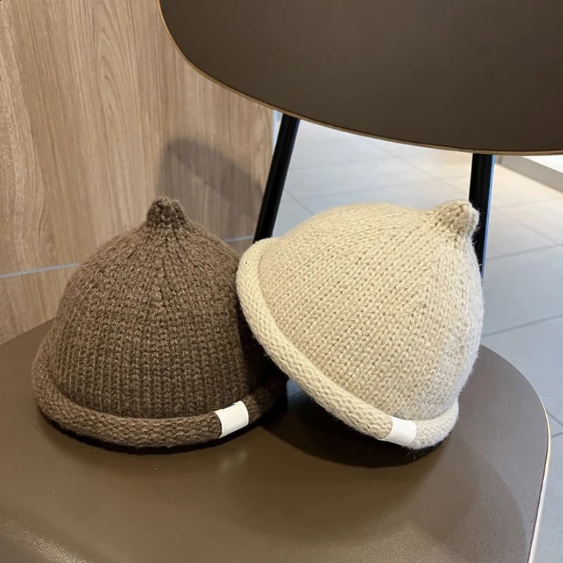winter warm baby hat soft knitted boy and girl bear outdoor cold proof toddler pull 240925