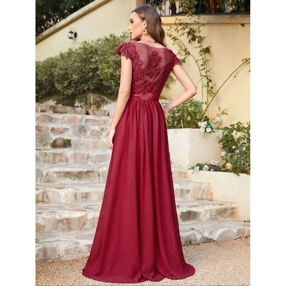 Baby Bury Bridesmaid Dresses Beading Pearls Bodice Chiffon A e Skirt Maxi Gown Party CPS233