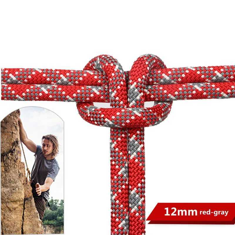 Outdoor 12mm climbing rope climbing high-strength static survival fire rescue safety rope climbing equipment CL240926