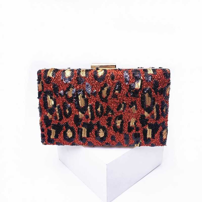 Clutch Bag Wind Bead Dress Evening Bag Hand Designer Bag Leopard Pattern Dinner Bag Temperament Bride Bao Lady Bag 240920