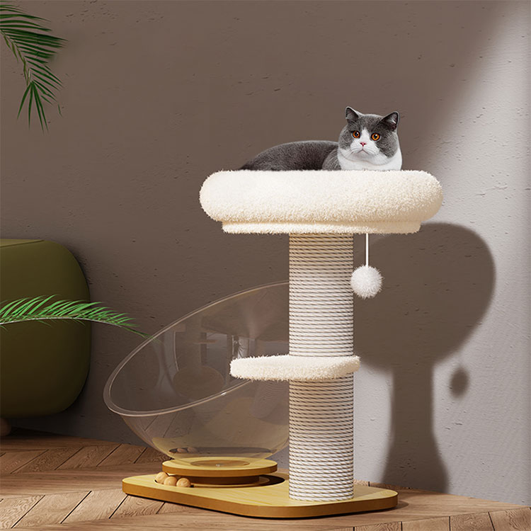 Animal Rescue Donation Real Wood Spinner Play and Rest Combo - Mint Space Capsule XXL Kitty Basket