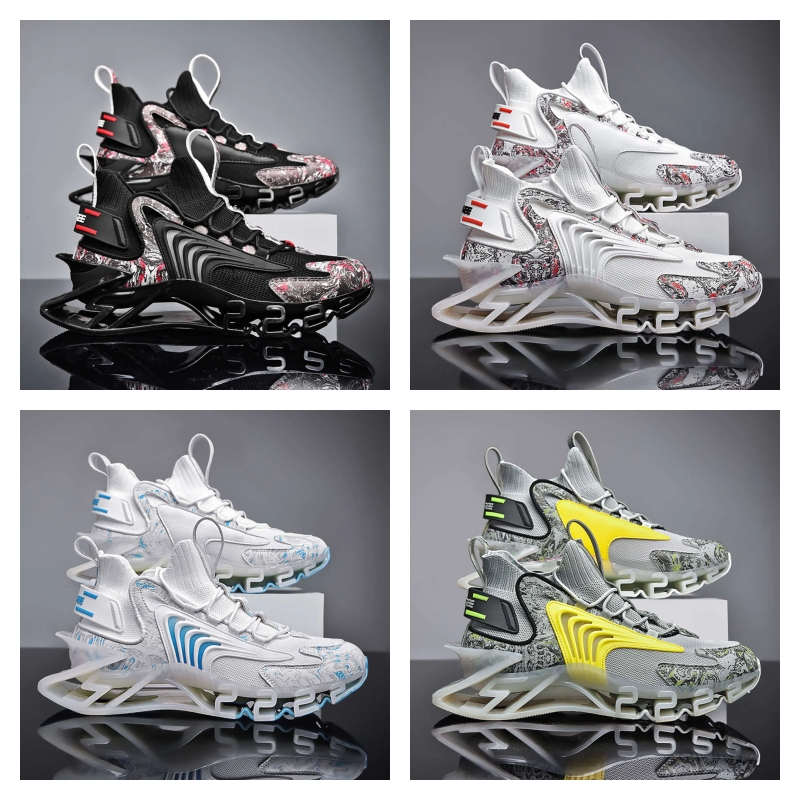 Fashion Sports Men's Casual New Spring Breathable Shark Blade Shoes Men High-quality Running Sneakers