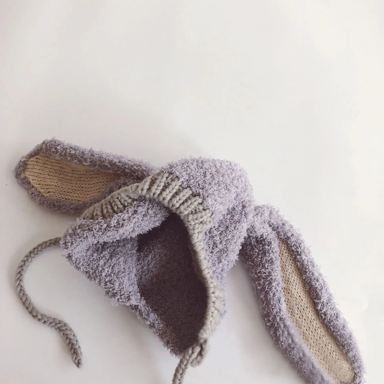 Winter baby hat plush rabbit thick warm childrens bean Korean style soft 336M 240925