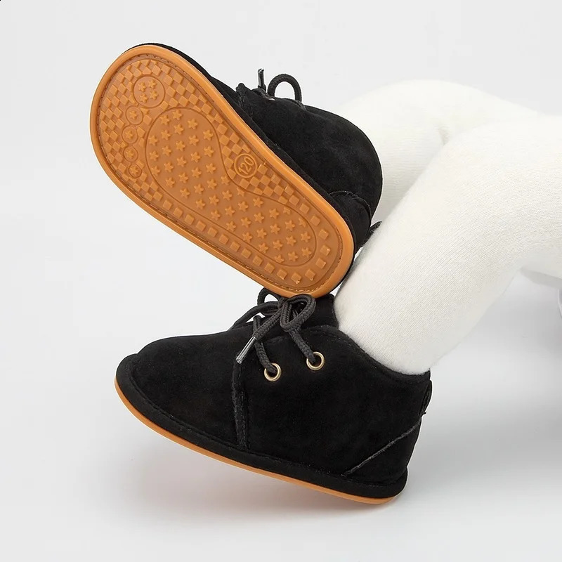 KIDSUN baby shoes for boys classic cotton anti slip soft sole rubber toddlers girls boots crib first step walker 3 colors 240925