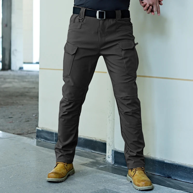Tactical pants ix7 waterproof spring and autumn fan consul color mens army slim fit work 240925