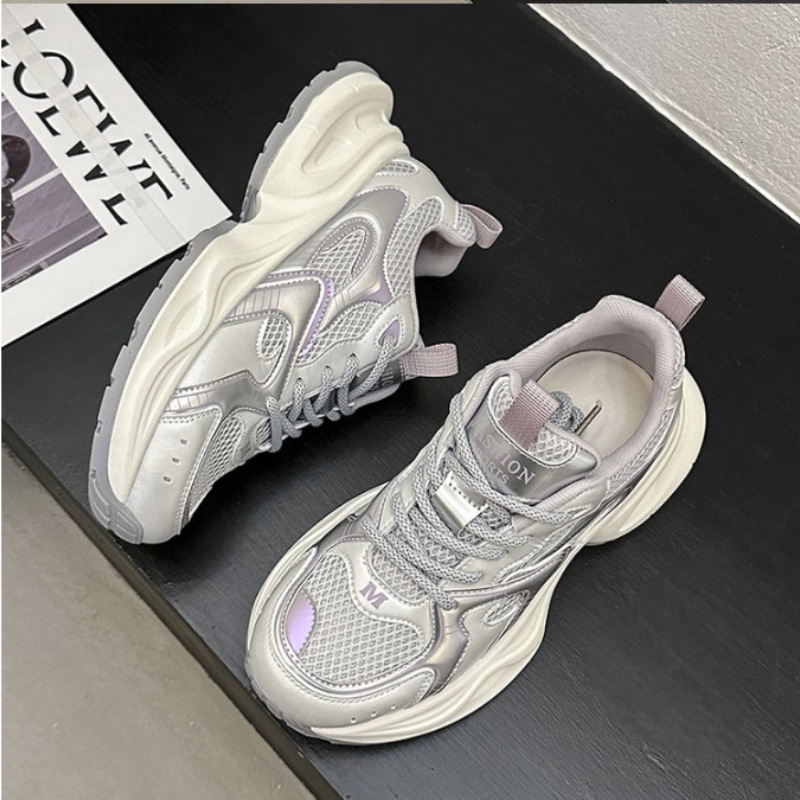 Ddmybear Thick Soled Dad Shoes For Women, Spring Breathable, Versatile, Lightweight Height Increasing Sports Leisure Shoes, Trendy Chinese Brand Shoes
