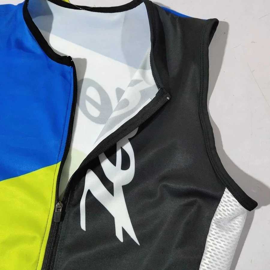 Zootekoi Mens Triathlon heptathlon Breathable Tight Coat Summer Mountain Bike Clothing Outdoor Sports Running Clothing W240926