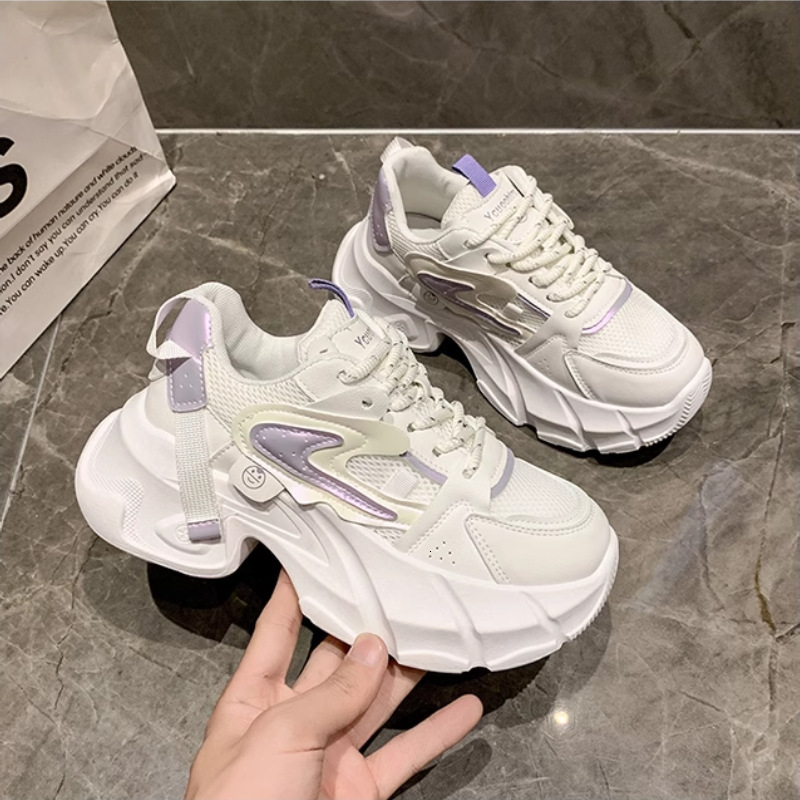 Ddmybear Small, Thick Soled, Height Increasing Shoes, Women Spring New Item, Versatile, Eye-Catching, Small, Lightweight, Push Caual Chinese Brand Sho