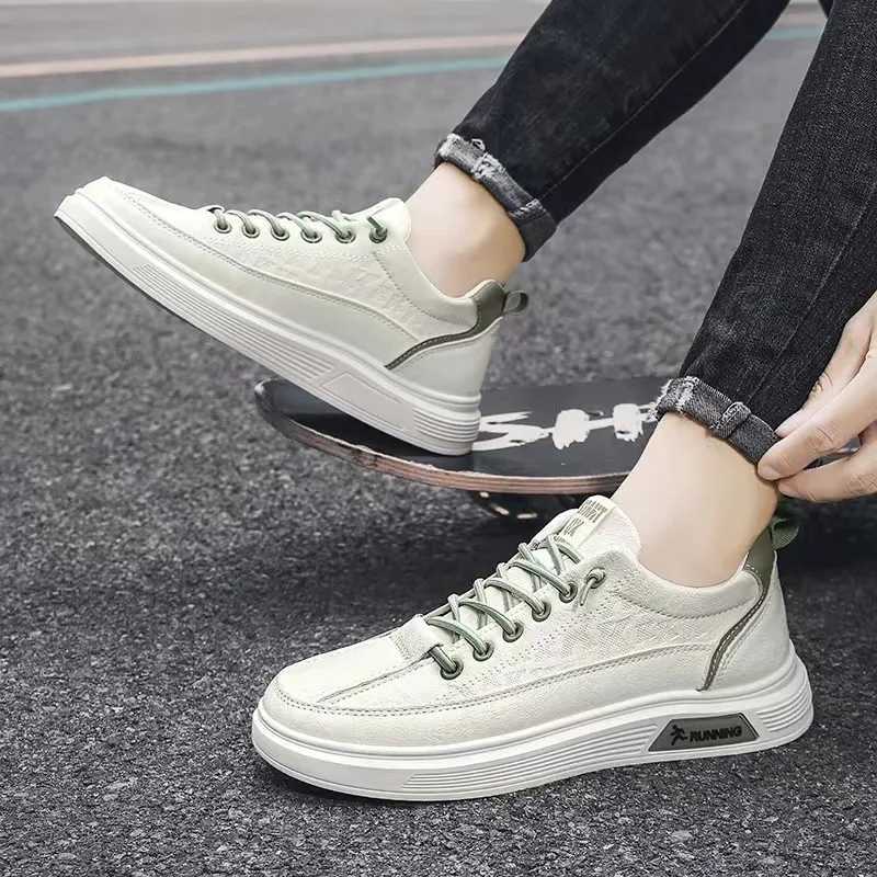 Mens Casual Shoes Fashion PU Leather Loafers Comfortable Flats Lightweight Platform Sneakers Outdoor Walking Leisure Shoes Men M240925