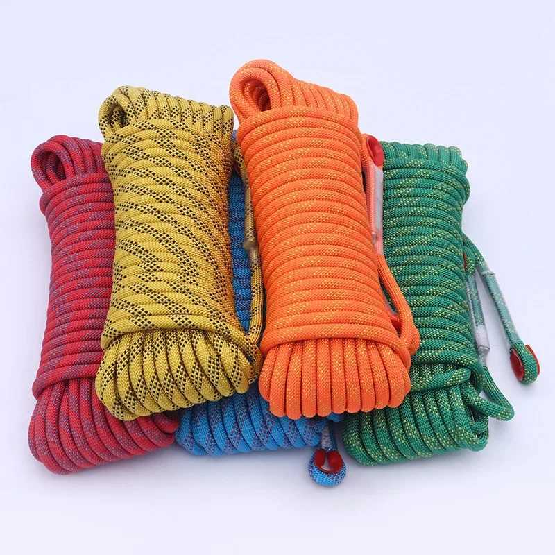 12mm climbing rope outdoor tree and rock equipment mountain lifeline emergency survival and safety equipment escape and rescue static rope CL240926