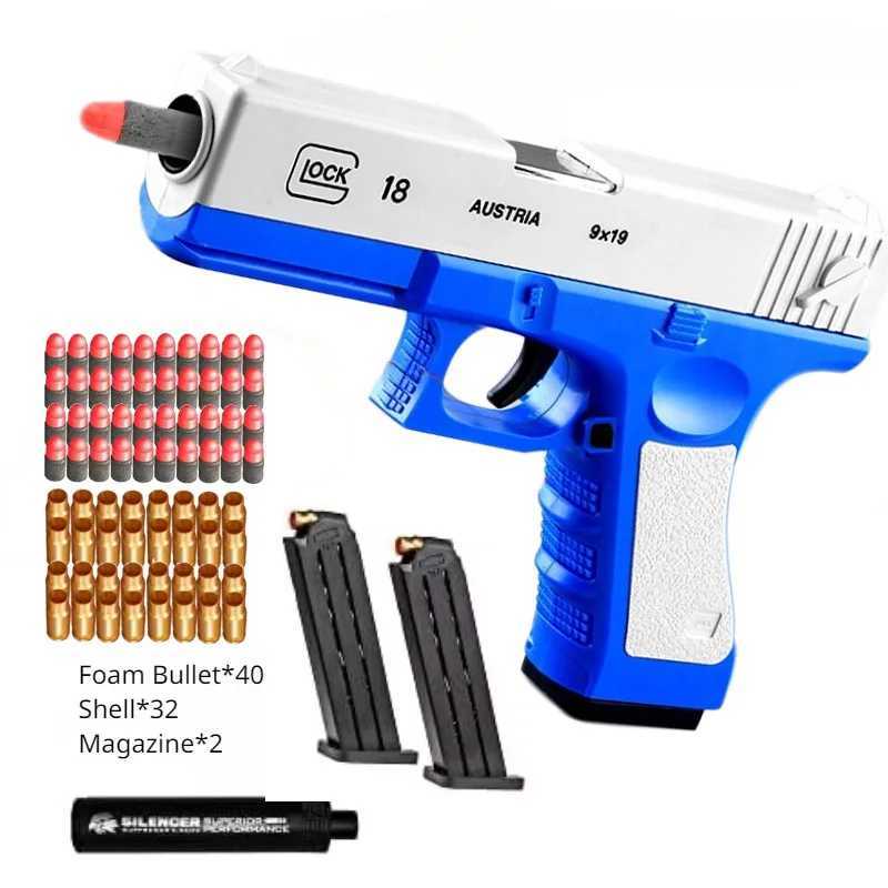 Shell Ejecting G17 toy gun education toy foam soft bullet blasting machine children boy adult air gun childrens birthday gift Y240925