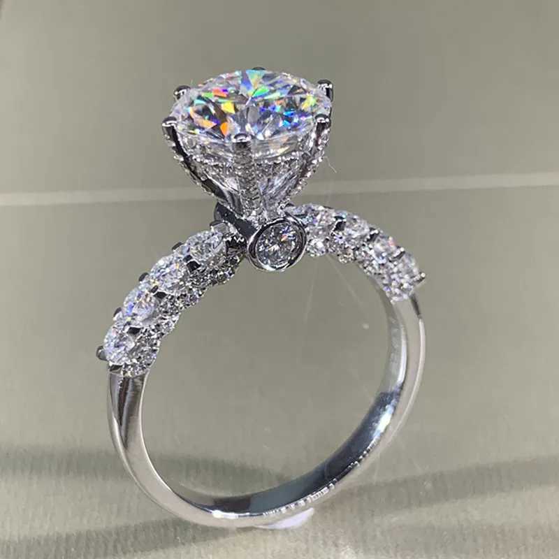 925 Sterling Silver Wedding Rings for Women AAA Cubic Zirconia Fashion Las Finger Accories Jewelry GiftsXJ250514
