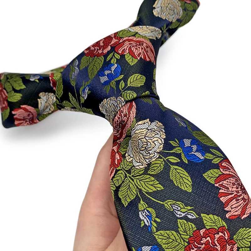 8cm wide premium round neck mens patterned navy neck tie for girls casual tight tie wedding set tie Y240925